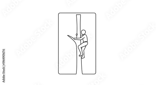 Athlete Climbs Vertical Rope in Gym, Dynamic Action Shot, Fitness and Strength