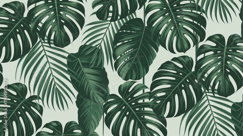 seamless background with leaves