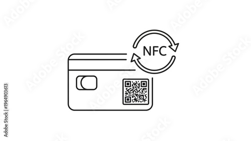 NFC enabled credit card illustration.