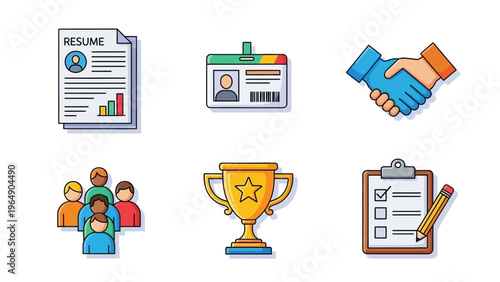 Collection of Business and Award Icons.