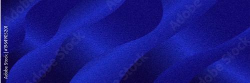 Tableau sur toile Undulating dark blue shapes flow across the frame with soft light, forming a sleek, modern pattern perfect for tech branding, banners, and sophisticated digital backgrounds