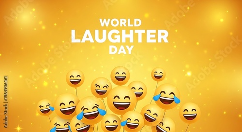 Vector graphic world laughter day illustration