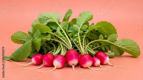 Vibrant radishes with fresh greens, a bounty of nutrition from the garden