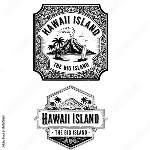 Fotografía Design emblem logo Hawaii Island