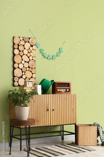 Interior of festive room de...