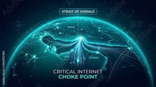 Global Internet Choke Point Strait of Hormuz Digital Network.