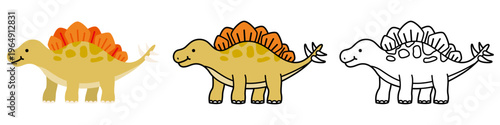 かわいいステゴサウルスのイラスト