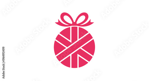 Pink Gift Box with Ribbon.