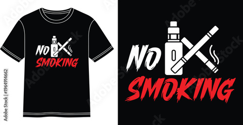 No smoking t shirt design with anti smoking message
