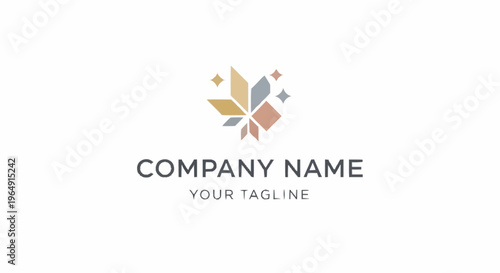 Company logo template with abstract design.