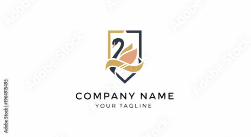 Company logo template with abstract design.
