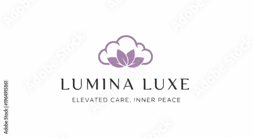 Lumina Luxe logo with purple lotus.