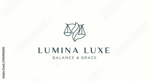 Lumina Luxe balance and grace logo.