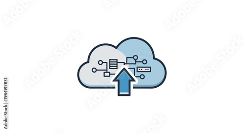Cloud Computing Data Storage Icon.