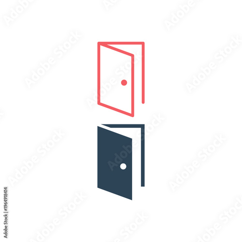 Door Icons set in trendy flat style isolated symbol for your web site design, logo, app, UI. Vector illustration.