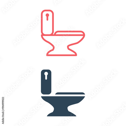 Toilet icons set, toilet bowl logo vector illustration.