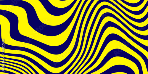 Creative optical art (Op Art) design featuring fluid, flowing curves that create a surreal and dizzying visual experience.