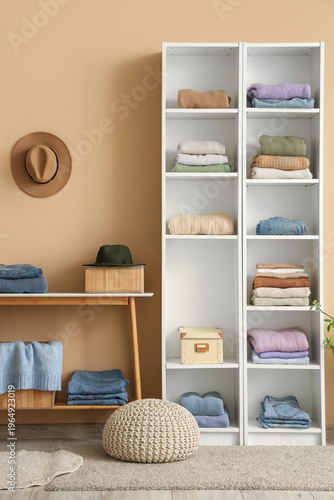 Shelving units with folded ...