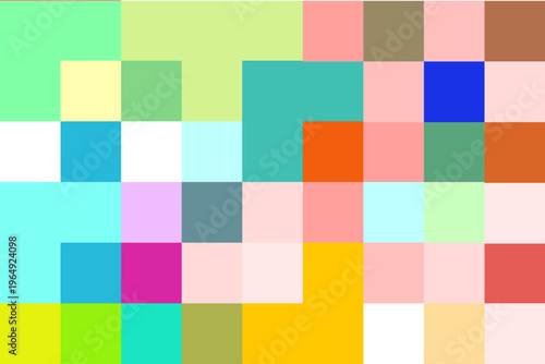 Obraz na plátne Colorful squares in various sizes.