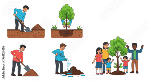 Family Planting Tree: Step-by-step Guide to Gardening and Nature Conservation