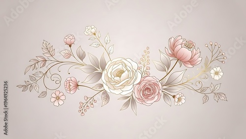 Refined Floral Arrangement with a Delicate Touch and Subtle Shading