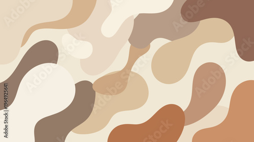 Desert Camouflage Pattern in Abstract Beige and Brown Tones for Textural Design.