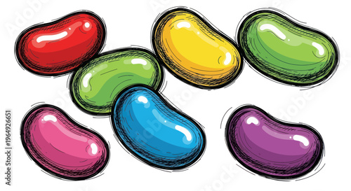 Colorful Jelly Beans Assortment - Sweet Candy Treats