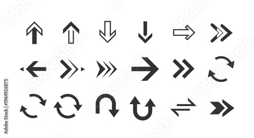 Collection of various arrow icons.