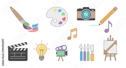 Creative Art Design Elements Icons.