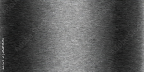 Polished brushed metal texture featuring a shiny stainless steel surface with a gray industrial aluminum pattern and metallic chrome reflections on a seamless titanium sheet material