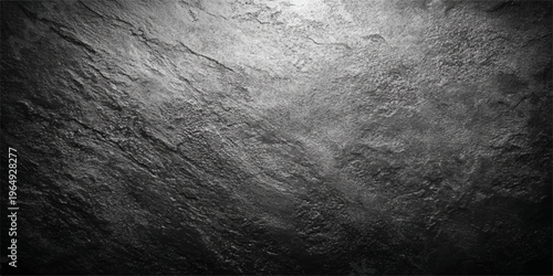 A dark grungy metal texture and aged gray concrete wall surface create a vintage rough material backdrop with a dirty stone pattern