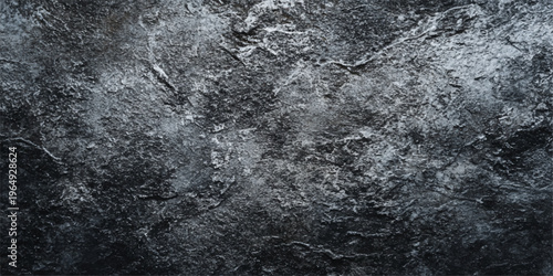 A rough black asphalt texture provides a grungy stone pattern and a dark concrete surface backdrop with a weathered grey material detail