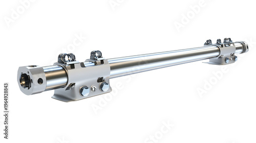 Fuel Rail Isolated on White Background - Efficient Fuel Rail for Consistent Fuel Delivery