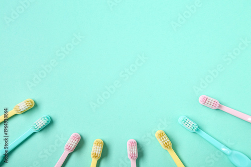 Colorful plastic toothbrush...
