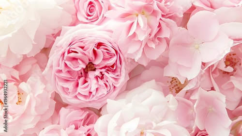 romantic pink floral garden featuring