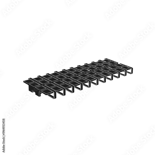 Silhouette of a Solar Cell Busbar for Photovoltaic Panel Manufacturing and Conductivity