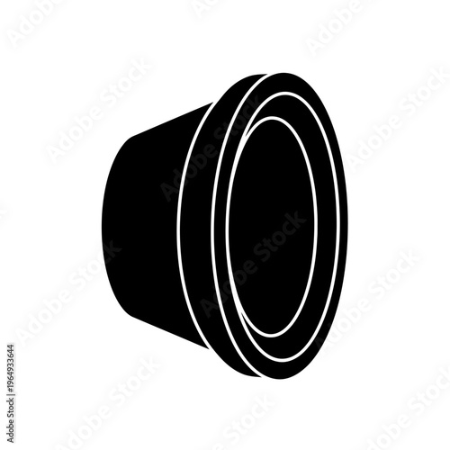 Silhouette of a Concentric Duct Reducer for Industrial Ventilation and HVAC Pipe Fitting