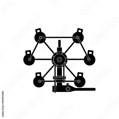 Silhouette of a Governor Control Valve for Hydroelectric Power Management