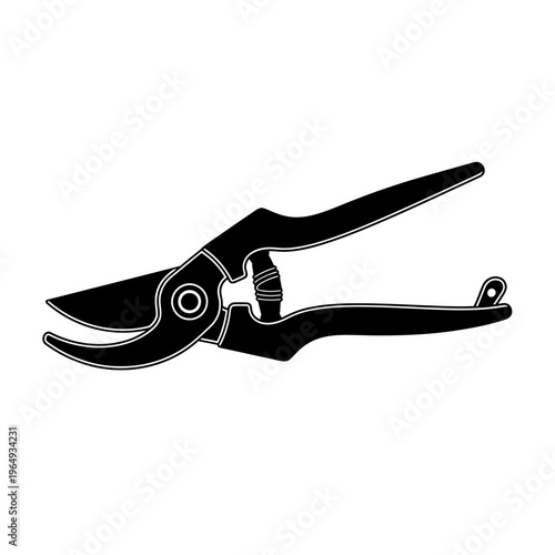 Silhouette of Heavy Duty Pruning Shears for Garden Harvesting and Landscaping