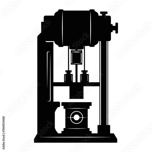 Silhouette of a Molten Flow Indexer Plastic Resin Tester for Polymer Science