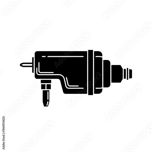 Silhouette of a High Precision Pneumatic Air Gauge Hole Tester for Machining