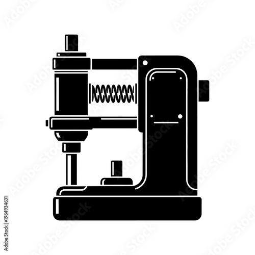 Silhouette of a Portable Spring Impact Hardness Tester for Metal Manufacturing