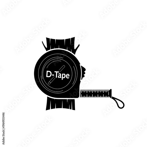 Tree Trunk Diameter Tape Silhouette: Forestry Measuring Tool for Environmental Management and Conservation