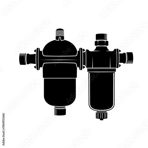 Air Separator Silhouette: Plumbing Debris Filter for Hydronic Heating Systems and Fluid Dynamics Efficiency
