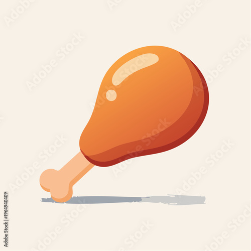 A Realistic and Appetizing Illustration of a Crispy Fried Chicken Drumstick