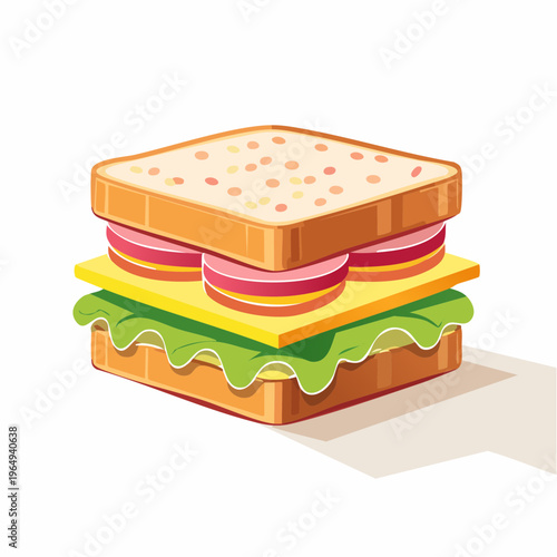 Delicious Toasted Sandwich with Ham, Cheese, and Lettuce - A Healthy and Tasty Meal Option
