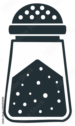 Salt shaker vector icon filled kitchen condiment graphic symbol kitchenware flat design