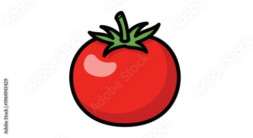 Red Tomato Fruit Illustration