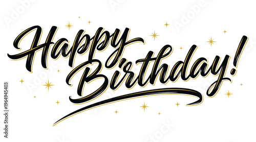 Vintage holiday celebration card with Happy birthday text design featuring a heart symbol, chocolate label vector art, and business font illustration