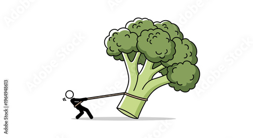 Illustrative representation of the effort involved in making wholesome dietary choices and healthy